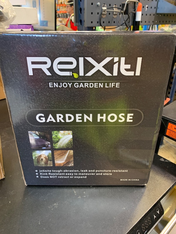 Photo 1 of Relxitl Garden Hose, Flexible Water Hose, Ultra Lightweight Non-Expanding hose with 10 Function Sprayer, Leak proof, Pressure Resistant for Yard, Outdoor (Black, 50FT)