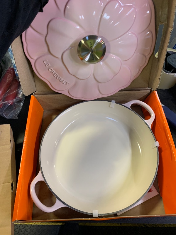 Photo 1 of Le Creuset Signature Enameled Cast Iron Petal Braiser, 2.25qt., Shell Pink