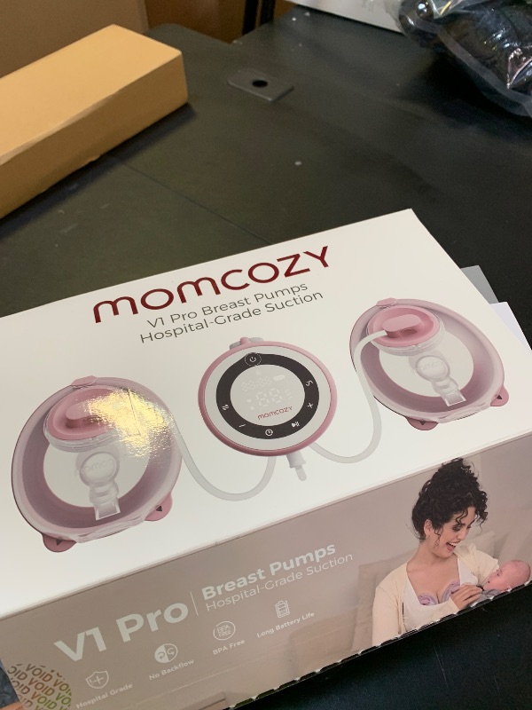 Photo 1 of Momcozy Breast Pump V1 Pro Hospital-Grade, Hands-Free & Portable Wearable Pump, Upgraded Electric Pump with 3 Fine-Tuned Rhythms|15 Levels, Come with Leak-Proof DoubleFit Flange, Cozy Red.