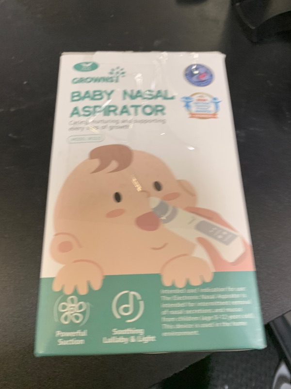 Photo 1 of GROWNSY Nasal Aspirator for Baby, Electric Baby Nose Sucker with Larger Suction Chamber and More Powerful Suction, Automatic Nose Cleaner with Music and Light Soothing Function