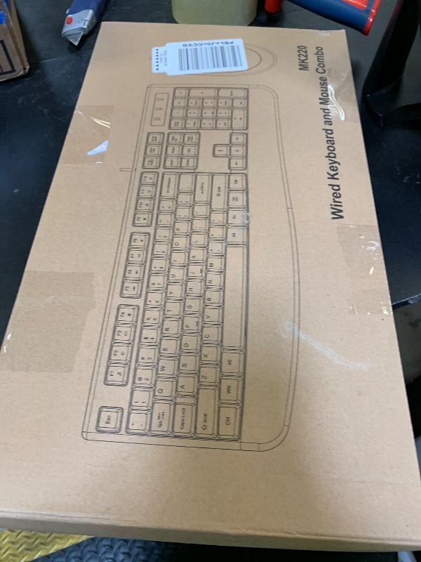 Photo 1 of Wired Keyboard and Mouse Combo, EDJO Full-Sized Ergonomic Computer Keyboard with Palm Rest and Optical Wired Mouse for Windows, Mac OS Desktop/Laptop/PC