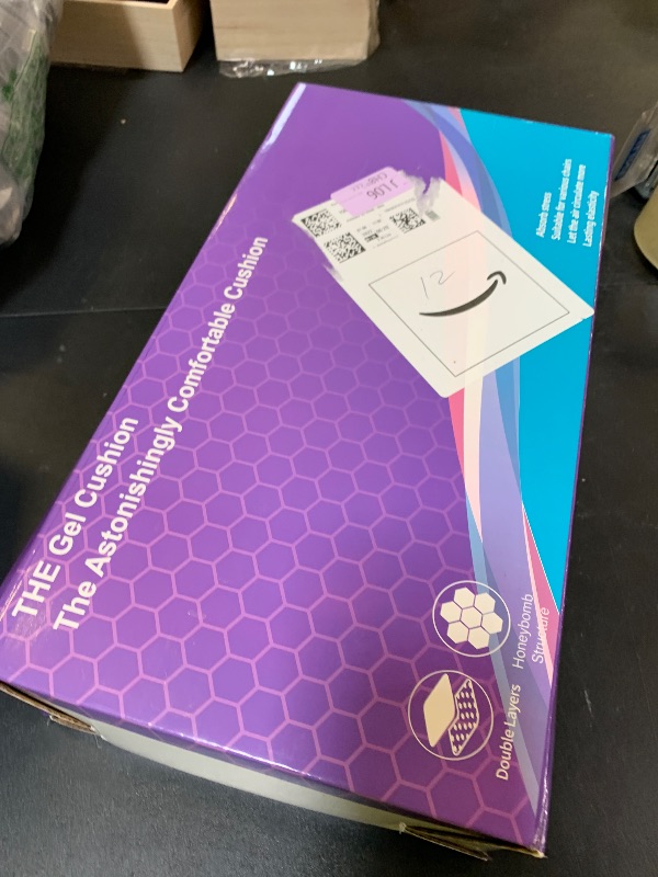 Photo 1 of Gel Seat Cushion, Cooling (Super Large & Thick), Breathable Honeycomb Design Absorbs Pressure Points, Gel Cushion for Office Chair, Home Car seat Cushion for Wheelchair