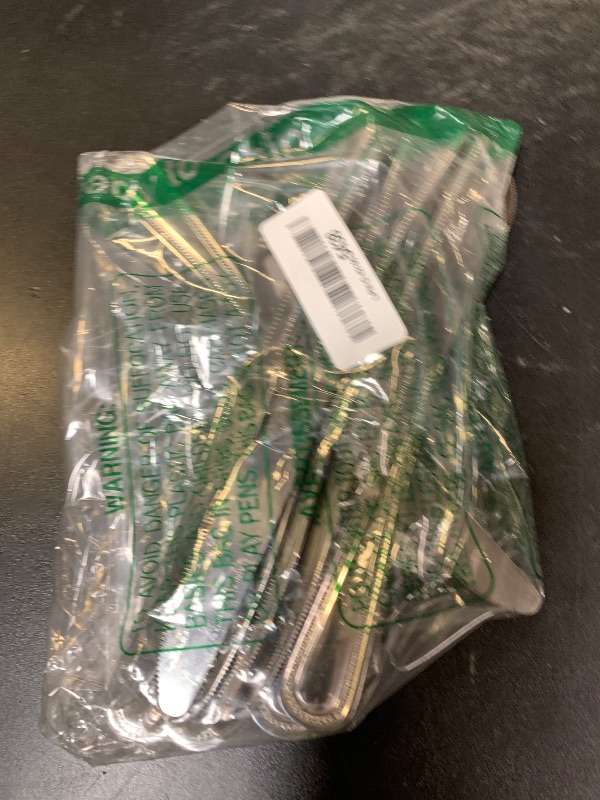 Photo 1 of Winco 12-Piece Dots Dinner Knife Set, 18-0 Stainless Steel, Silver