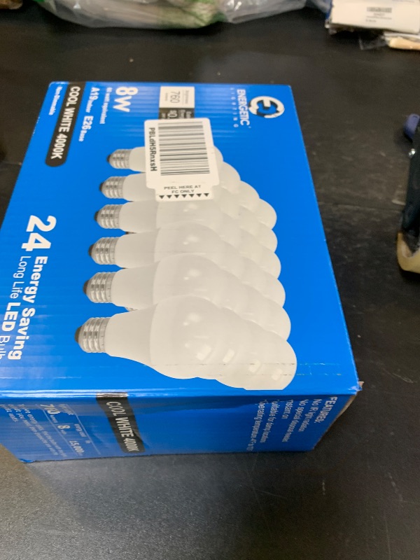 Photo 1 of ENERGETIC SMARTER LIGHTING 24-Pack A19 LED Light Bulbs 60 Watt Equivalent, Cool White 4000K, E26 Medium Base, Non-Dimmable LED Light Bulb, ETL Listed