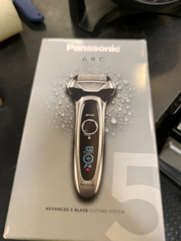 Photo 1 of Panasonic ARC5 Electric Razor for Men with Pop-Up Trimmer, Wet/Dry 5-Blade Electric Shaver with Intelligent Shave Sensor and Multi-Flex Pivoting Head – ES-LV65-S (Silver)