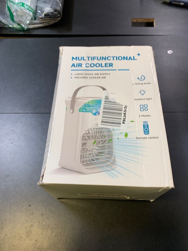 Photo 1 of Portable Air Conditioner, 1500ML, Removable & Washable Fan Blades, Timer Function, 4 Speeds, 2 Cool Mists, 7-Color Light, Personal Evaporative Air Cooler for Home, Office, Bedroom, and Camping-White