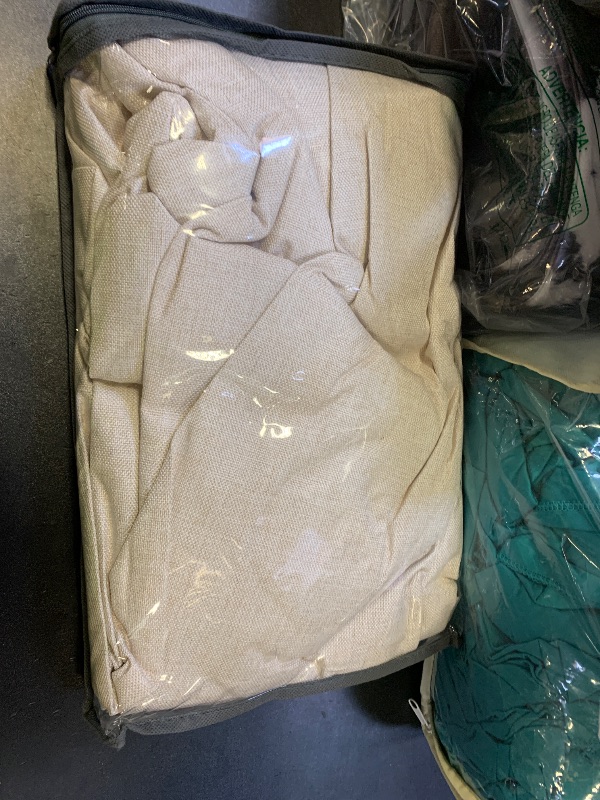 Photo 1 of 100% Blackout Shield Linen Blackout Curtains for Bedroom 84 Inches Long, Back Tab/Rod Pocket Living Room Drapes, Thermal Insulated Blackout Curtains 2 Panels Set, 50" W x 84" L, Cream