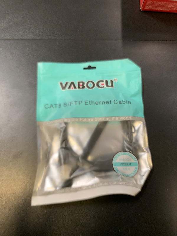 Photo 1 of Vabogu Cat 8 Ethernet Cable, 3ft Heavy Duty High Speed Internet Network Cable, 26AWG, 2000Mhz 40Gbps with Gold Plated RJ45 Connectors, Shielded for Indoor & Outdoor Use