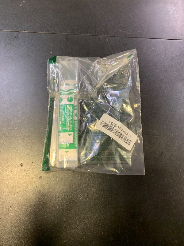 Photo 1 of 15 Pack Surgical Blades #10 with Stainless Steel Scalpel Handle, High Carbon Steel Dermablade Blades Individually Wrapped Sterile for Dermaplaining, Podiatry, Crafts & More