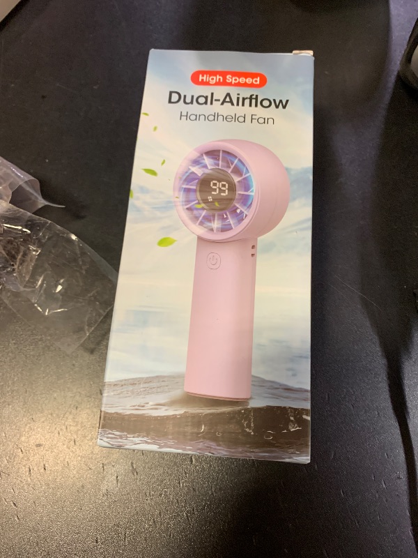 Photo 1 of Portable Handheld Turbo Fan, 5200mAh High Speed Rechargeable Personal Hand Fan, Portable Mini Fans with Dual-Channel Tech & Night Light, 3 IN 1 Pocket Fans Travel Fann for Outdoor/Indoor Activities