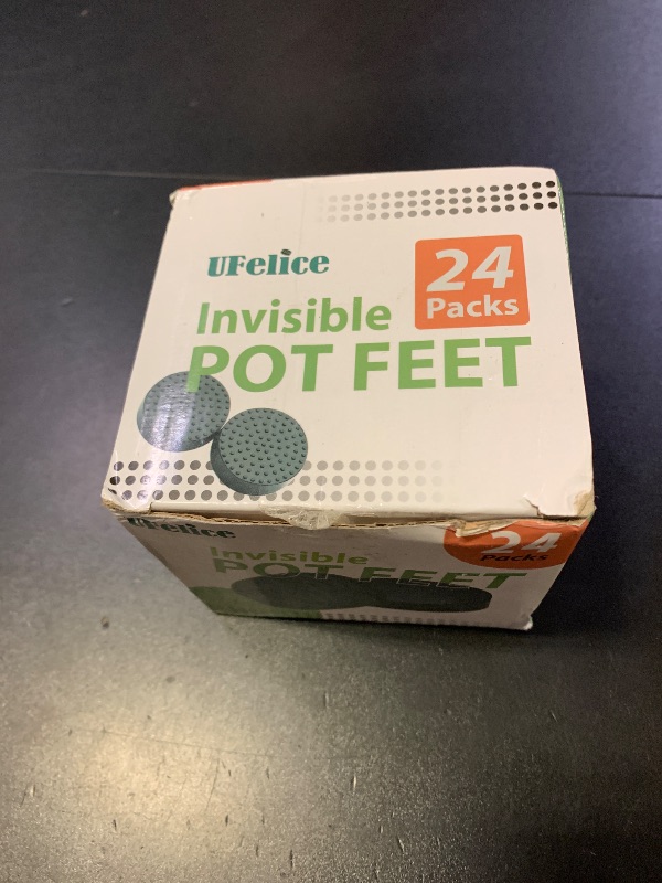 Photo 1 of UFelice 24 Pack Invisible Pot Feet with Enhanced Non-Slip Surface Grip Plant Pots and Flowers, Solid Rubber Pots Risers, Pot Lifters for Indoor or Outdoor Planters