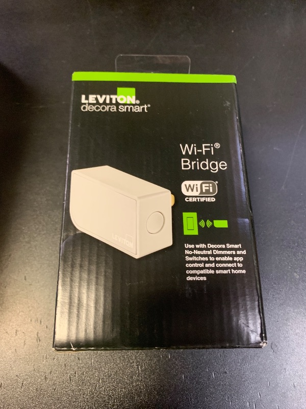 Photo 1 of Leviton Wi-Fi Bridge for No-Neutral Decora Smart Dimmers and Switches (DN6HD and DN15S), Works with My Leviton, Alexa, Google Assistant, Apple Home/Siri & Wire-Free 3-Way, MLWSB-1RW, White