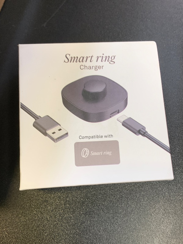 Photo 1 of SOFTGAS Smart Ring Charging Size 7, Compatible with Oura Ring Gen3 Charger, Fast Charging Dock and USB-C Cable, Charger for Smart Ring (Black)