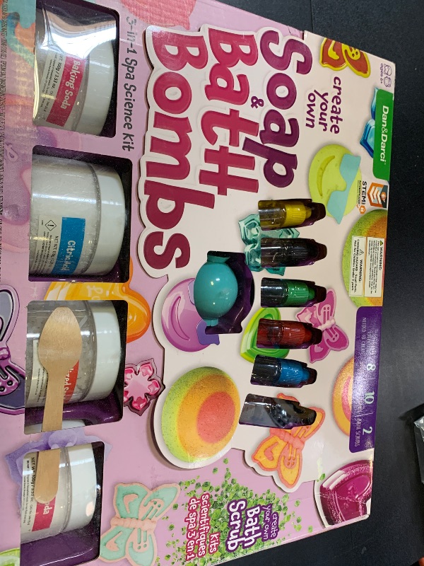 Photo 1 of Dan&Darci Soap & Bath Bomb Making Kit for Kids, 3-in-1 Spa Science Kits, Craft Gifts for Girls & Boys Age 6-12 Year Old Girl Crafts: DIY Experiment Toys, Gift for Kid Ages