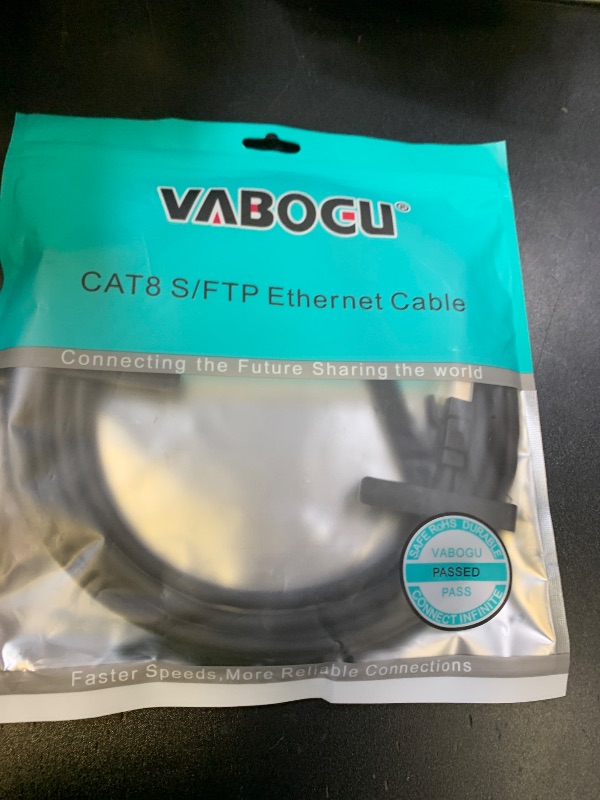 Photo 1 of Cat 8 Ethernet Cable, 1.5Ft 3Ft 6Ft 10Ft 15Ft 20Ft 30Ft 40Ft 50Ft 60Ft 100Ft Heavy Duty High Speed Internet Network Cable, Professional LAN Cable Shielded in Wall, Indoor&Outdoor