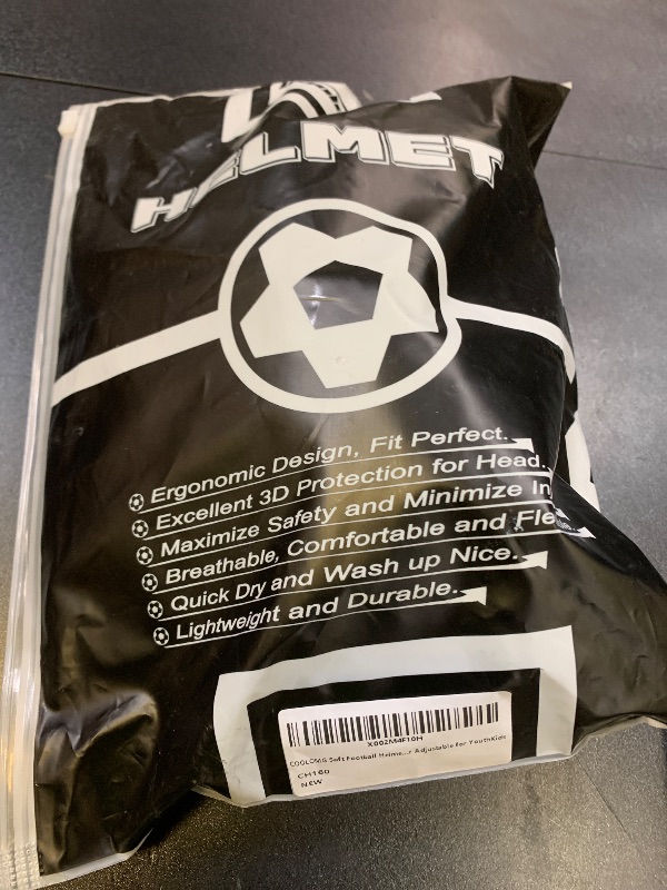 Photo 1 of COOLOMG Soft Football Helmet 7v7 Soft Shell Rugby Flag Football Helmet Padded Headgear Soccer Goalie Goalkeeper Head Protector for Youth Kids