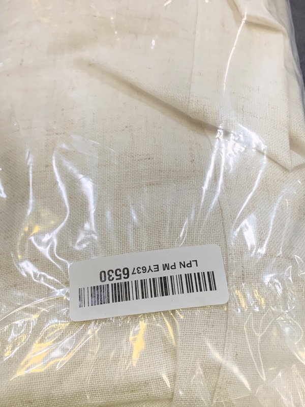 Photo 1 of NICETOWN Flax Linen Kitchen Curtains 48 inches Long, Grommet Top Vintage Privacy Added Drapes with Light Filtering Short Window Treatments for Cafe/Nursery, Off White, W42 x L48, 2 Panels