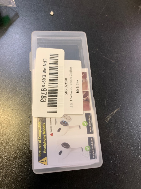 Photo 1 of 4-Pair Replacement Ear Tips for AirPods Pro 2nd/1st Generation with Portable Storage Box,Noise Reduction Holewith & Built-in dust Guard Screen,Silicone Ear Tips for Apple AirPods Pro (Zhu Hong)