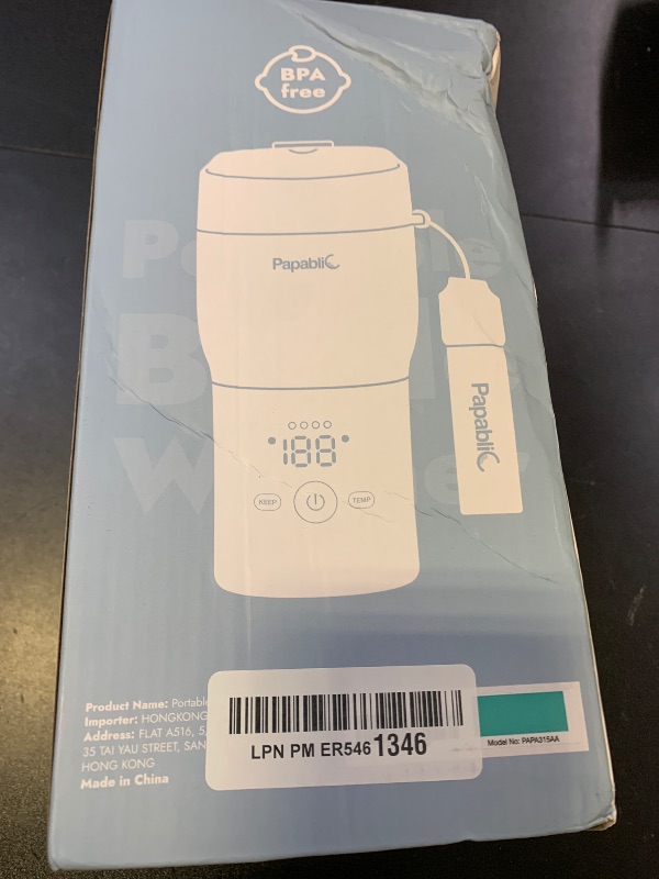 Photo 1 of Papablic Pro Portable Bottle Warmer for Travel – Fast Heating, Built-in Sterilizer, 30W Fast Charge, 5-Temp Control, Easy-Clean Wide Mouth, Baby Milk Warmer for Breastmilk & Formula, Mint Green