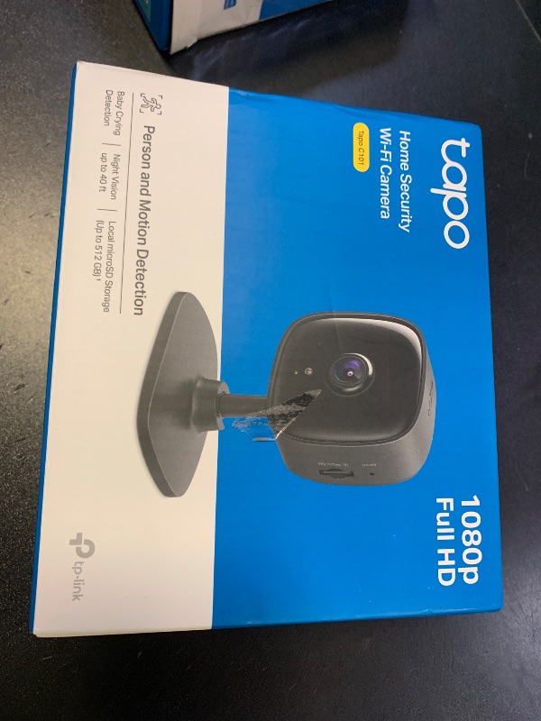 Photo 1 of Tapo by TP-Link 1080P Indoor Security Camera for Baby Monitor, Pet Camera w/Motion Detection, 2-Way Audio, Night Vision, Cloud & SD Card Storage, Works w/Alexa & Google Home, Black, C101