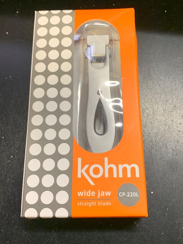 Photo 1 of KOHM Nail Clippers for Thick Nails - Heavy Duty, Wide Mouth Professional Fingernail and Toenail Clippers for Men, Women & Seniors, Silver