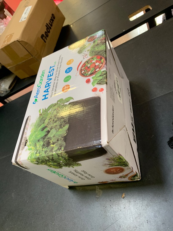 Photo 1 of AeroGarden Harvest Lite, Indoor Garden Hydroponic System with LED Grow Light, Holds up to 6 AeroGarden Pods, Black