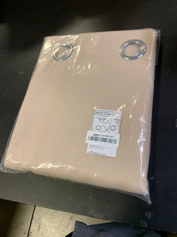 Photo 1 of NICETOWN Outdoor Curtains for Patio Waterproof 95" L, Blackout Gazebo Curtain for Pergola/Porch Weatherproof, UV & Privacy Protection Outside Drape, 52" Wide, 1 Panel, Biscotti Beige
