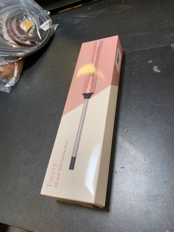 Photo 1 of FARERY Small Curling Iron 3/8 Inch, Small Barrel Curling Wand for Short & Long Hair, 9mm Curling Iron with Argan Oil & Keratin Infused, 12 Adjustable Temperature, 30s Fast Heat Up, Glove Included