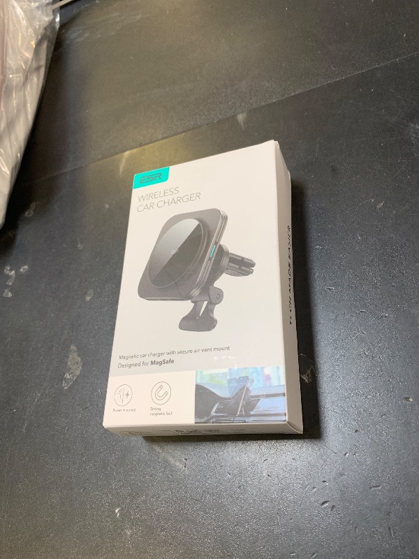 Photo 1 of ESR for MagSafe Car Mount Charger, 15W Magnetic Wireless Car Charger, Compatible with MagSafe Car Charger, Air Vent/Dashboard Phone Holder Mount for iPhone 16/15/14/13/12, Fast Charging, Black