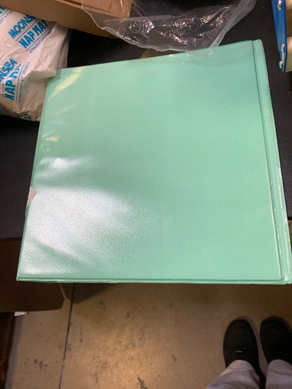 Photo 1 of Avery Heavy-Duty View 3 Ring Binder, 1.5 Inch EZD Rings, Great for Portfolios, Office, School Notebooks, and More, 1 Mint Binder (79271)