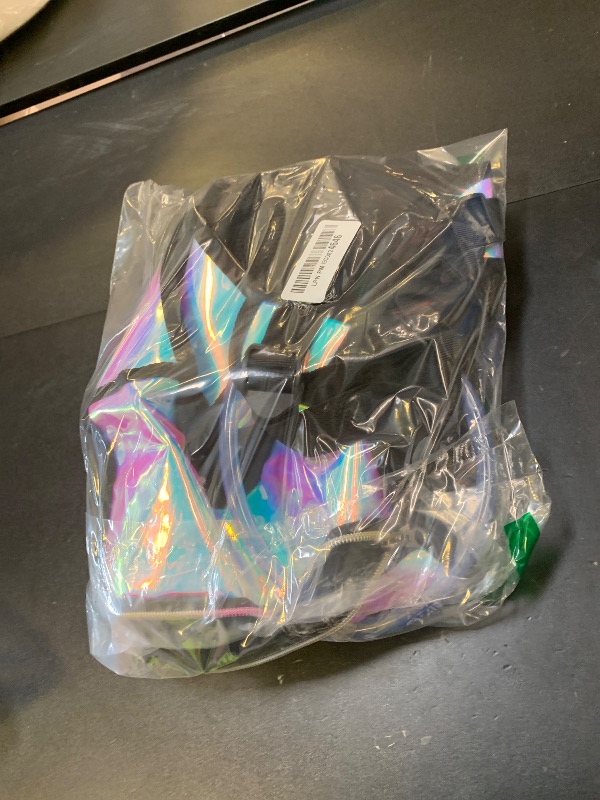 Photo 1 of SOJOURNER Hydration Pack Backpack - 2L Water Bladder Included for Festivals, Raves, Hiking, Biking, Climbing, Running and More (Iridescent - Blue)