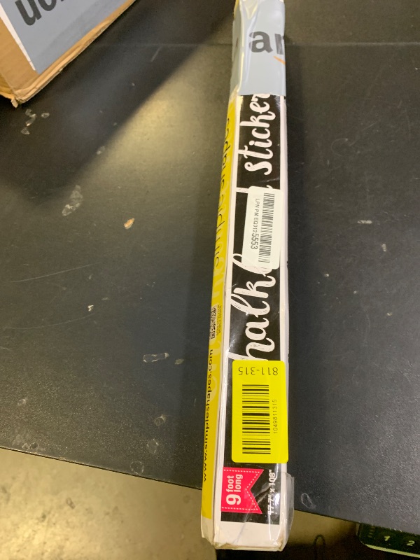 Photo 1 of Extra Large Chalkboard Peel and Stick Paper 9 Feet roll (108 inches) + (5) Color Chalk Included - by Simple Shapes
