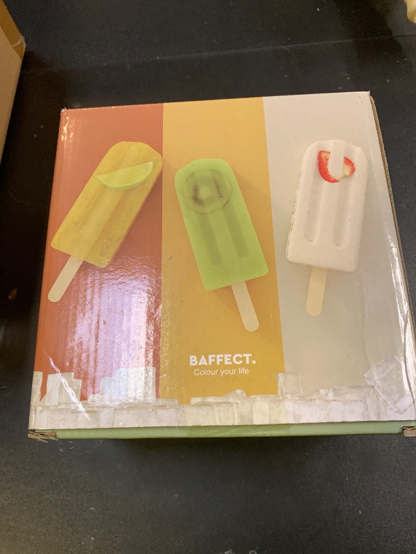 Photo 1 of Baffect Metal Popsicle Moulds, Set of 6 Round Head Stainless Steel Ice Lolly Molds with Holder, Fast Freezing Ice Cream Makers with Lollipop Sticks and Bags