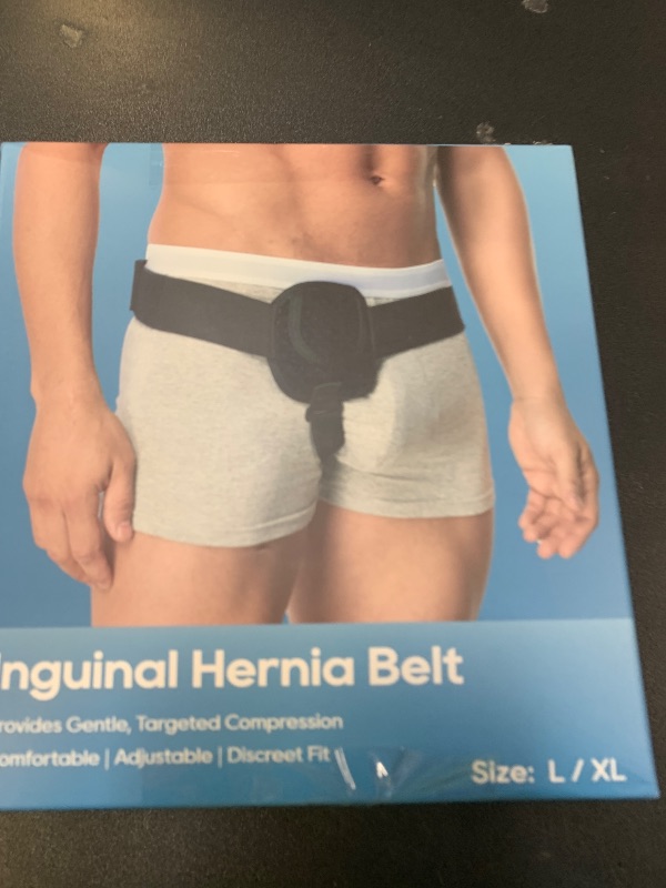 Photo 1 of Awojrsky Hernia Belts for Men Inguinal, Hernia Support for Women and Men, Hernia Truss for Left or Right Side, Groin Belt, Adjustable Waist Strap with Removable Compression Pads