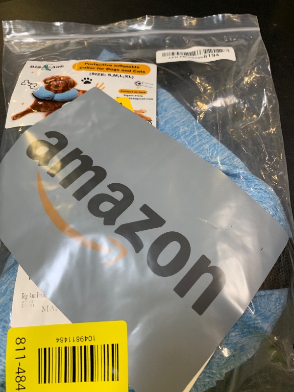 Photo 1 of Big Ant Protective Inflatable Collar for Dogs And Cats, Soft Cone for Dogs After Surgery, Dog Neck Donut Collar, Dog Cone Collar Soft Pet Recovery Collar Does Not Block Vision E-Collar (X-Large, Blue)