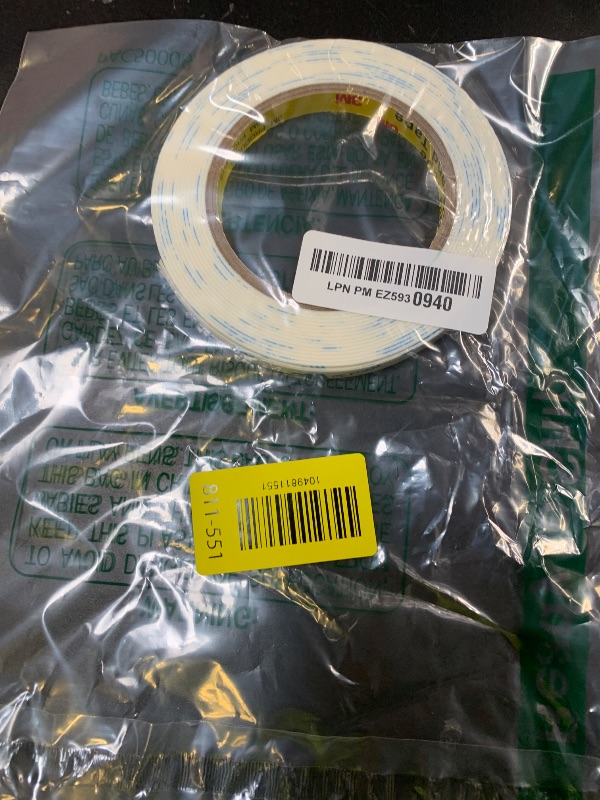 Photo 1 of Double Sided Tape 0.39in x 16.5ft, Mounting Tape Heavy Duty, Removeable PE Foam Tape Strips, Strong Adhesive Tape Waterproof Free Damage for Paint Wall Picture Hanging Poster