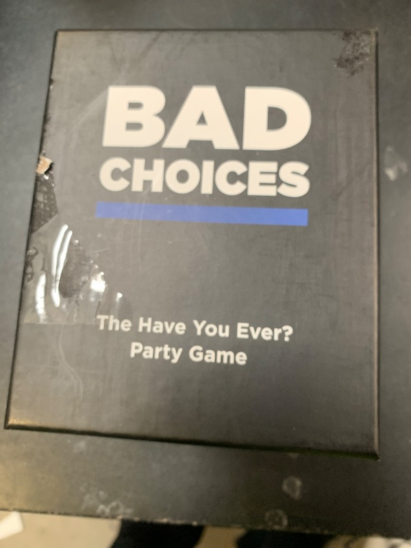Photo 1 of BAD CHOICES Party Game - The Have You Ever? Game - Hilarious Adult Card Game for Fun Parties and Board Games Night with Your Friends