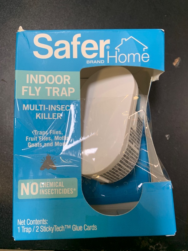Photo 1 of Safer Home Indoor Plug-In Fly Trap - SH502 - Effective Fruit Fly Traps for Indoors, Gnat Traps for House Indoor, 400 Sq Ft Protection - Style: 1 Device + 2 Glue Cards