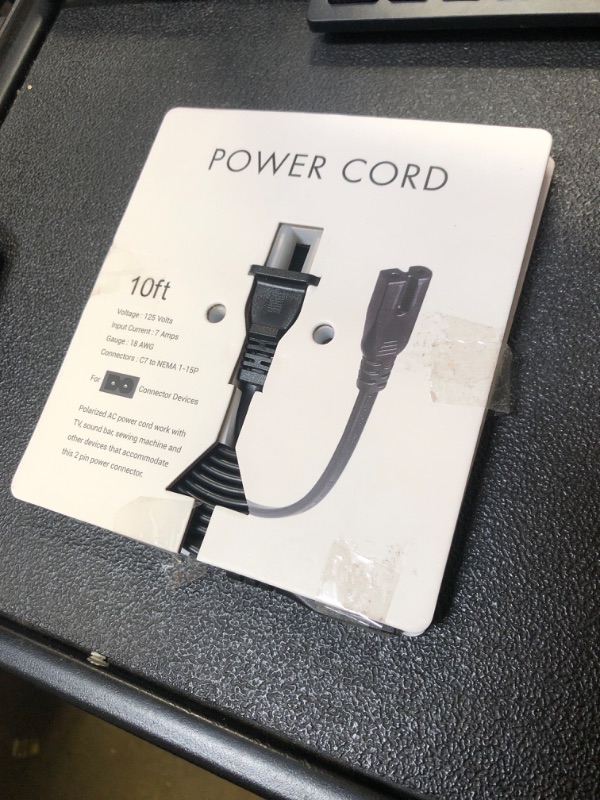 Photo 1 of 10 ft Power Cord Compatible with Singer, Brother, Baby-Lock, White, Viking, Pfaff Sewing Machine Power Cable Replacement