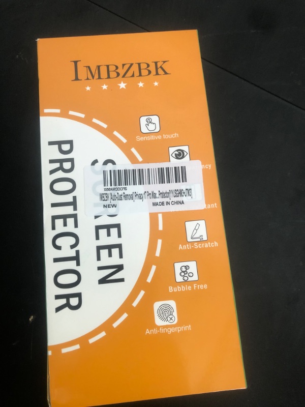 Photo 1 of IMBZBK [Auto-Dust Removal] 3 Pack Privacy Screen Protector for iPhone 17 Pro Max [6.9 INCH] Anti Spy Private Accessories, Case Friendly Film, Military Grade Tempered Glass 3 Camera Lens Protector