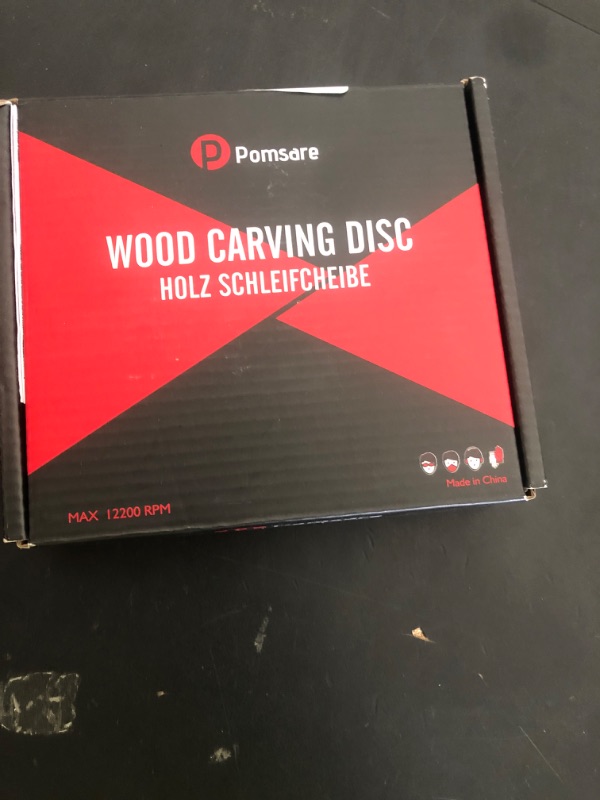 Photo 1 of Pomsare Upgraded 4PCS Wood Grinding Wheel for 4" or 4 1/2" Angle Grinder, Grinder Wheel Shaping Disc w/Chain Attachment, Wood Carving Disc Tool for Cutting Sanding Polishing