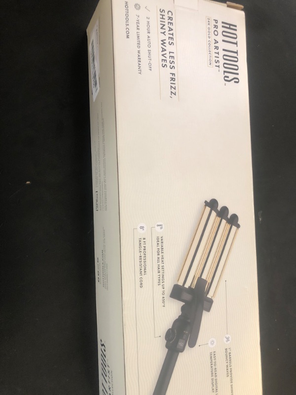 Photo 1 of Hot Tools Pro Artist 24K Gold Digital 3 Barrel Hair Waver | Long Lasting Defined Waves (Jumbo Size)