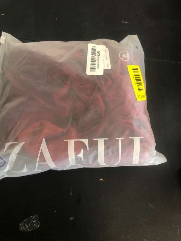 Photo 1 of ZAFUL Wedding Guest Dress for Women Cowl Neck Sleeveless Ruched Bodycon Dress Velvet Midi Cocktail Party Dresses(Wine,XL)