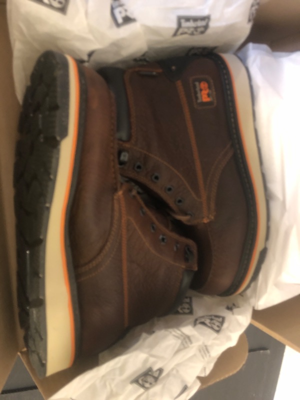 Photo 1 of Timberland PRO Men's Gridworks 6 Inch Soft Toe Waterproof Industrial Wedge Work Boot, Tempest Rancher Brown, 10.5