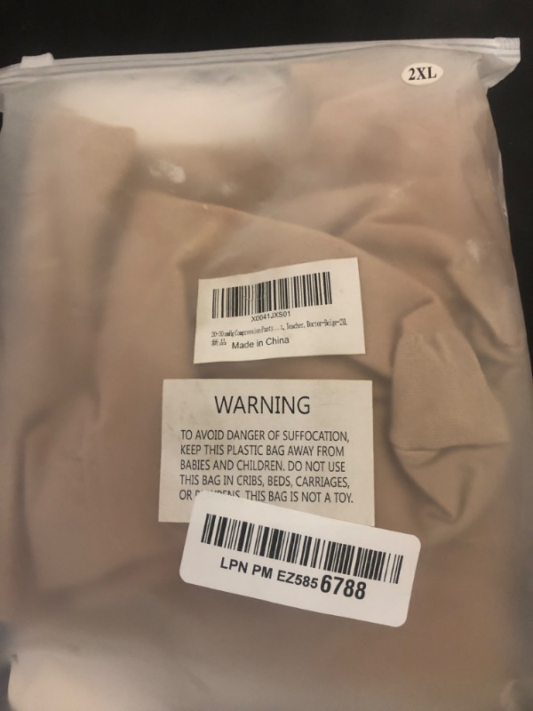 Photo 1 of 20-30 mmHg Compression Pantyhose for Women, Medical Compression Stockings, Waist High Opaque Compression Tights for Edema, Varicose Veins, Swelling, Pregnant, Teacher, Doctor-Beige-2XL