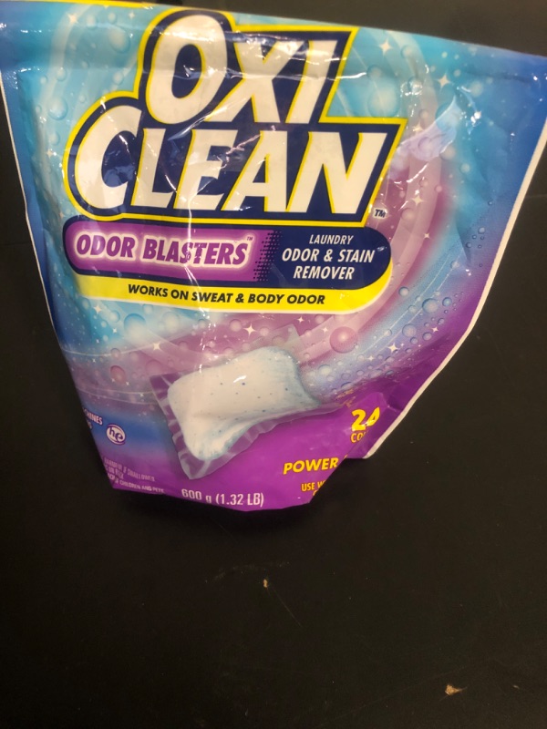 Photo 1 of OxiClean Odor Blasters Odor and Stain Remover Laundry Power Paks, 24 Ct