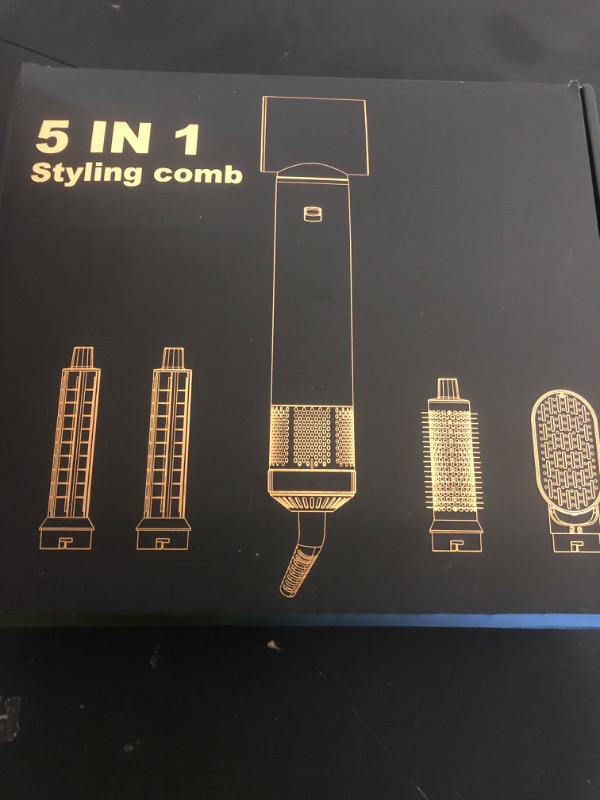 Photo 1 of 5 in 1 Blow Dryer Brush, Negative Ion Hair Dryer Brush Set Upgrade Hot Air Brush Air Styler Curling Wrap Air Curler, Curling Iron Hair Styling Tools As A Gift for Straight/Curl/Drying/Smoothing