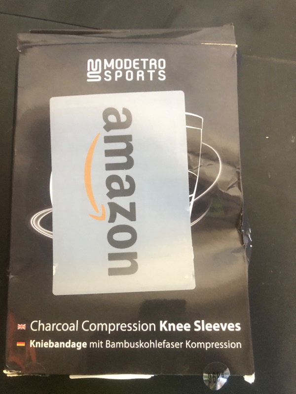 Photo 1 of Modetro Sports US Knee Compression Sleeve - knee brace - Comfortable, Flexible, Breathable Support - Moisture Wicking, Charcoal Fibers