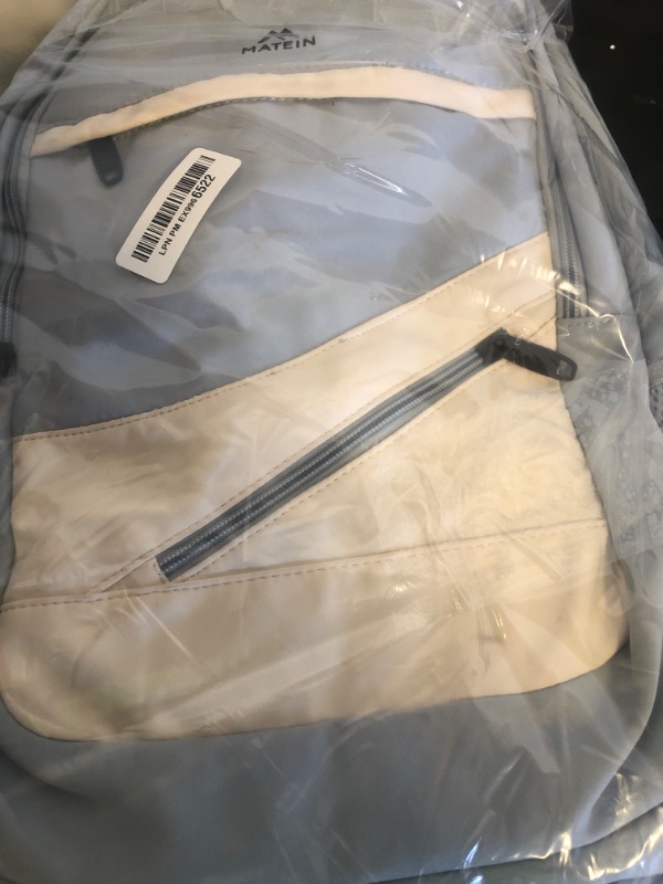 Photo 1 of MATEIN 30 L Large Laptop Backpack, Stylish Lightweight Nursing Teacher Work Backpack with USB Charging Port, College Travel Comupter Bag Soft and Comfortable for Daily, Blue Beige
