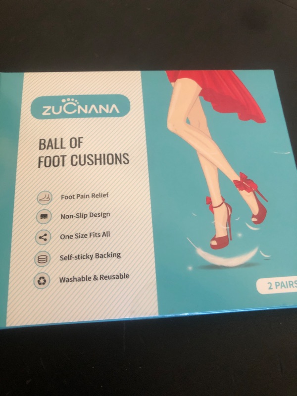 Photo 1 of ZUCNANA Ball of Foot Cushions (2 Pairs Gel Shoe Inserts), Heel Inserts for Women, Non Slip Heel Pads, Heel Cushions for Women Foot Pain Relief and Comfort, One Size Fits Any (Clear)